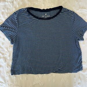 American eagle striped blue shirt